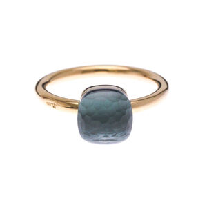 Pomellato Nudo Petite Blue Topaz Ring Pink Gold (18K),White Gold (18K) Fashio...